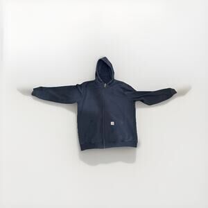 Carhartt Original Fit Zip Hoodie Navy XL Rain Defender Work Jacket